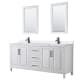 A thumbnail of the Wyndham Collection WCV252580D-QTZ-UNSM24 White / White Quartz Top / Matte Black Hardware