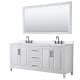 A thumbnail of the Wyndham Collection WCV252580D-QTZ-US3M70 White / White Quartz Top / Matte Black Hardware