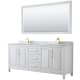 A thumbnail of the Wyndham Collection WCV252580DUNSM70 White / White Carrara Marble Top / Brushed Gold Hardware