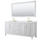 A thumbnail of the Wyndham Collection WCV252580D-QTZ-US3M70 White / White Quartz Top / Brushed Gold Hardware