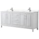 A thumbnail of the Wyndham Collection WCV252580D-VCA-MXX White / Carrara Cultured Marble Top / Polished Chrome Hardware