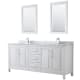 A thumbnail of the Wyndham Collection WCV252580DUNSM24 White / White Carrara Marble Top / Polished Chrome Hardware