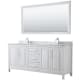 A thumbnail of the Wyndham Collection WCV252580DUNSM70 White / White Carrara Marble Top / Polished Chrome Hardware
