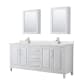 A thumbnail of the Wyndham Collection WCV252580D-QTZ-UNSMED White / Giotto Quartz Top / Polished Chrome Hardware