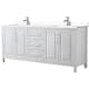 A thumbnail of the Wyndham Collection WCV252580D-VCA-MXX White / White Cultured Marble Top / Polished Chrome Hardware