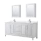 A thumbnail of the Wyndham Collection WCV252580D-QTZ-UNSMED White / White Quartz Top / Polished Chrome Hardware