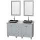 A thumbnail of the Wyndham Collection WCV800060DOYCMM24 Gray/White Carrera Marble Top/Altair Black Sink
