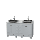A thumbnail of the Wyndham Collection WCV800060DOYCMMXX Gray/White Carrera Marble Top/Altair Black Sink