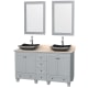 A thumbnail of the Wyndham Collection WCV800060DOYIVM24 Gray/Ivory Marble/Altair Black Granite Sink