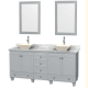 A thumbnail of the Wyndham Collection WCV800072DOYCMM24 Gray/White Carrera Marble Top/Pyra Bone Sink