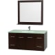 A thumbnail of the Wyndham Collection WCV00948 Espresso / Green Glass Top