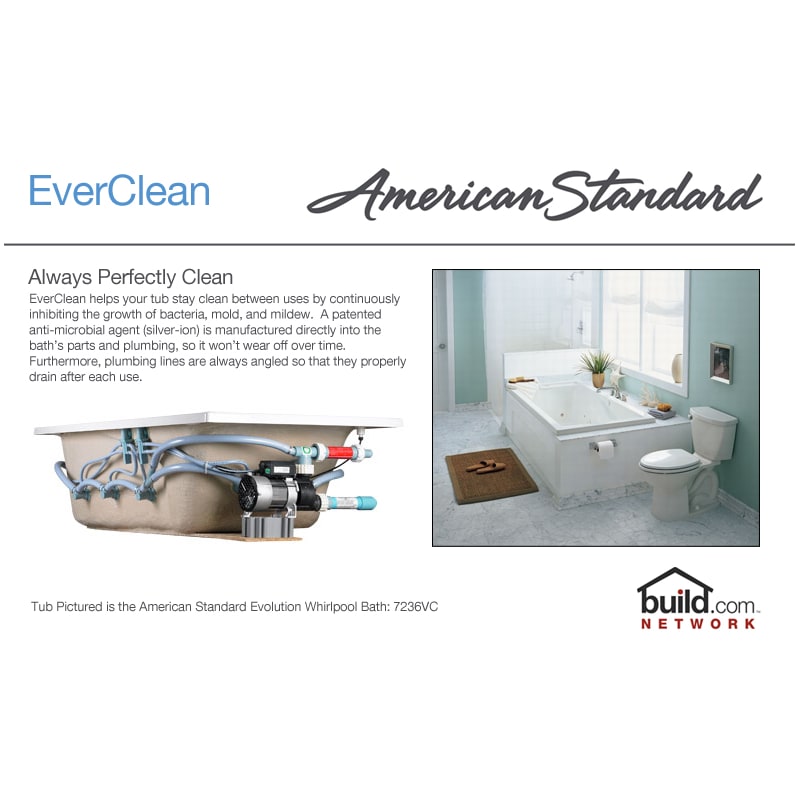 Acrylic Air Bathtub With Center Drain, American Standard Bathtub Drain Parts