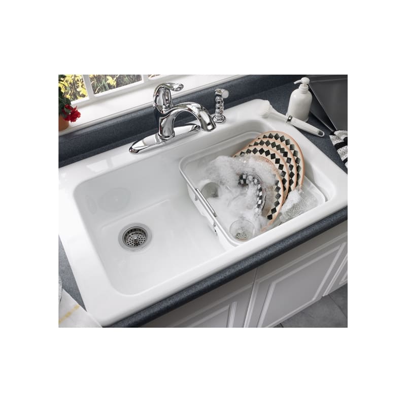 American Standard 7193 804 345 Bisque Single Basin Americast Kitchen Sink From The Lakeland Series Faucet Com