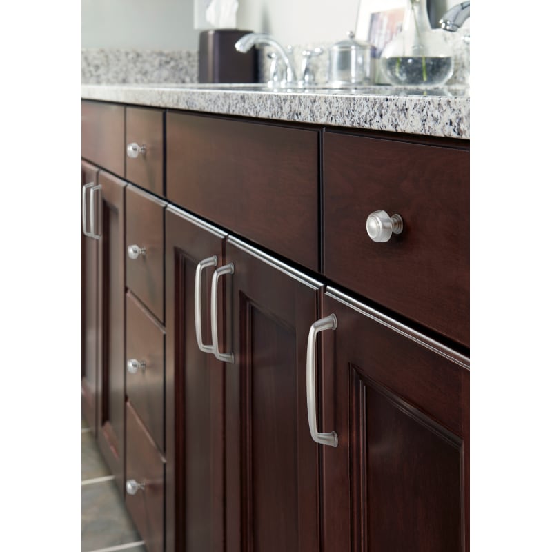 Amerock | Cabinet Pull | Satin Nickel | 3-3/4 inch (96 mm