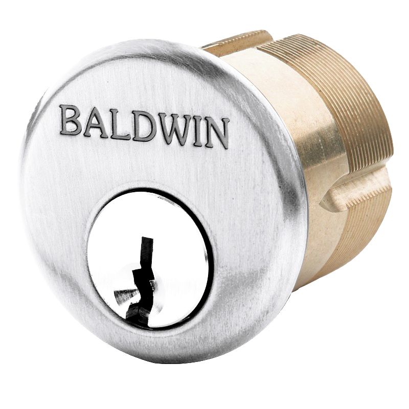 Baldwin 8323264 Satin Chrome 1 1 4 Inch Mortise Cylinder C Keyway