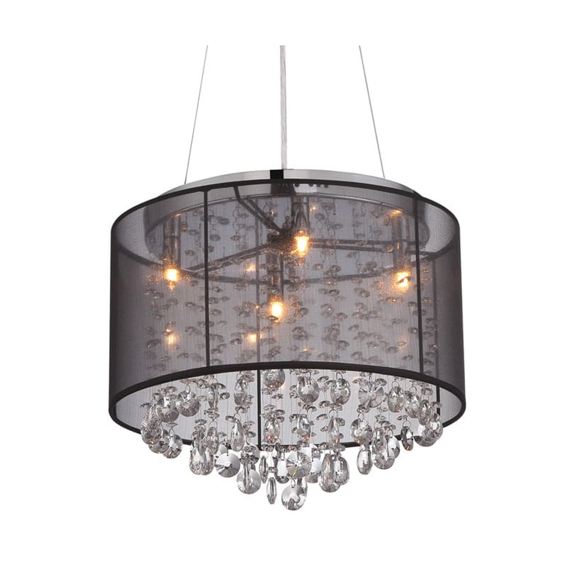 Black drum crystal shop chandelier