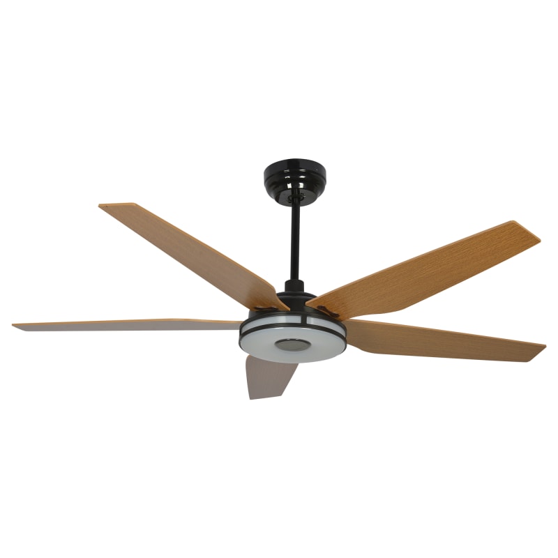 Bellevue S525s L13 B3 1 Black Medium Wood Pathfinder 52 5 Blade Smart Led Ceiling Fan With Remote Control Lightingdirect Com 5 Blade Smart Led Ceiling Fan, Hampton Bay Sidewinder Ceiling Fan