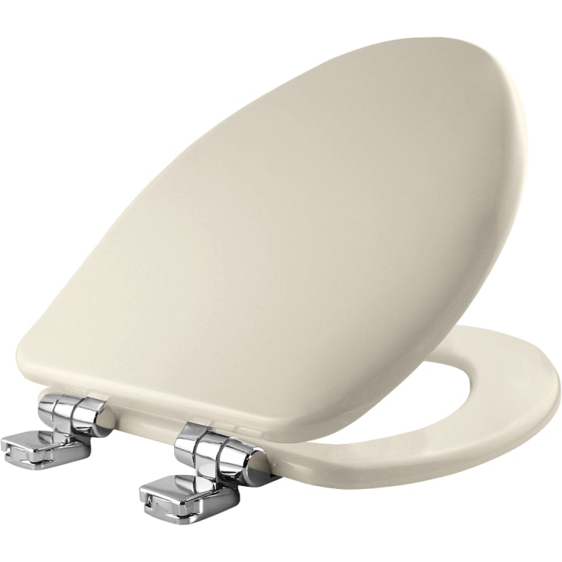 BEMIS 19170CHSL 346 Toilet Seat with Chrome Hinges will Slow Close Never Loos... 
