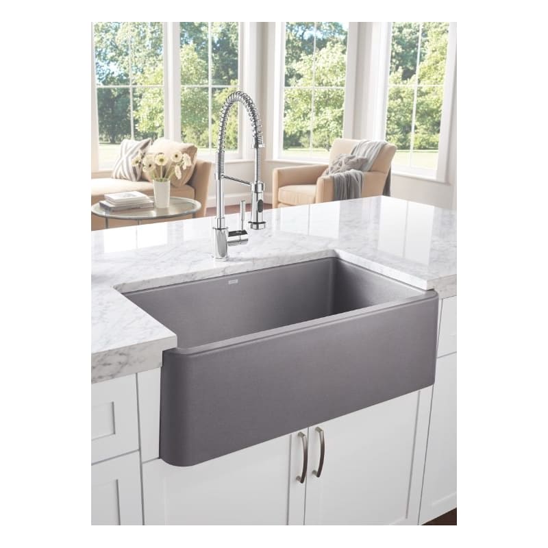 Blanco 440557 Satin Nickel Meridian 2.2 GPM Single Hole Pre ...