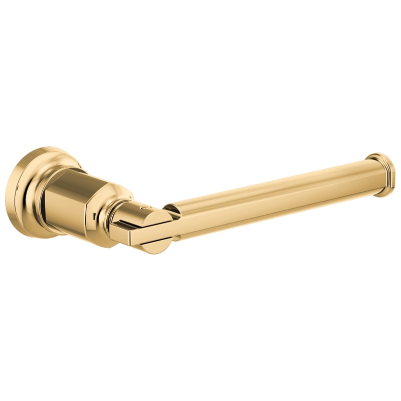 Interbath Wall Mounted Single Arm Toilet Paper Holder in Stainless Steel Brushed Gold (Set of 2)