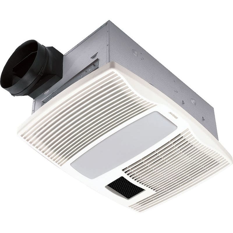Broan QTX110HL White 110 CFM 0.9 Sone Ceiling Mounted HVI Certified Bath  Fan with Light and Night Light from the QT Collection - LightingDirect.com
