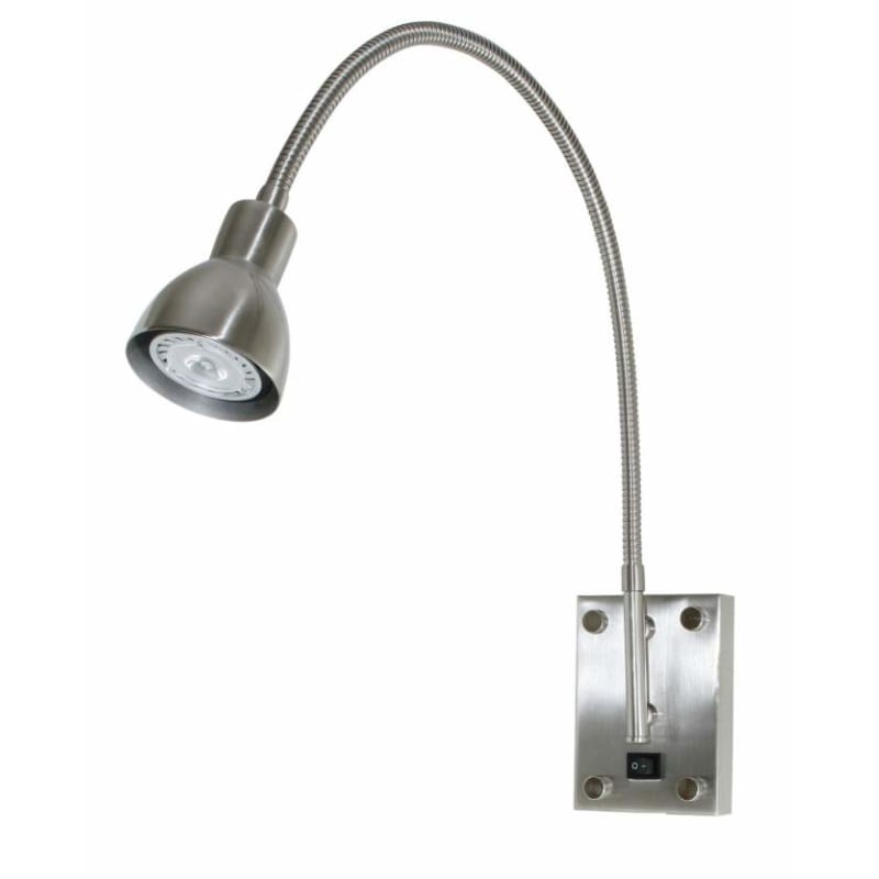 Cal Lighting BO-119-AB Antique Brass Watt Metal LED Gooseneck Reading  Light with On/Off Switch and Metal Shade