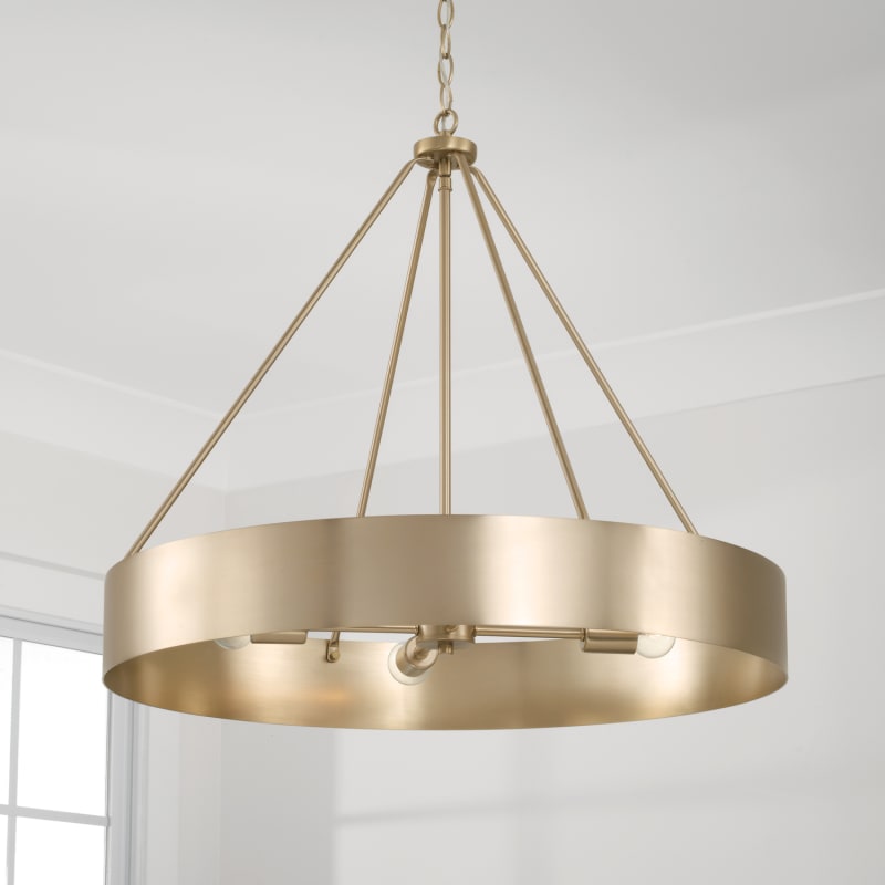 Capital Lighting 453041RE Matte Brass / White Weller 4 Light