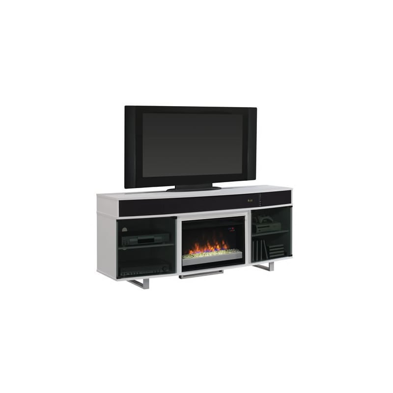 Classic Flame New Enterprise with Bluetooth Speakers White