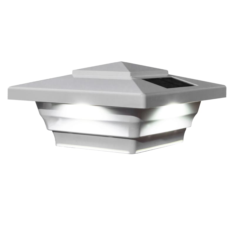 Classy Caps SL4400 4x4 White PVC Windsor Solar Post Cap
