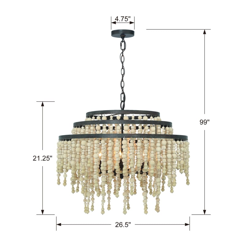 Crystorama Lighting Group POP-A5076-MK Matte Black Poppy 6