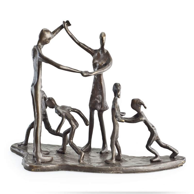 Danya B ZD13017 Bronze Bronze Family of 6 Figurine
