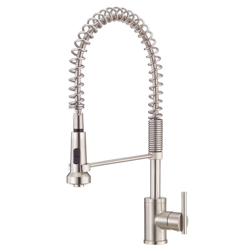Danze D455058ss Stainless Steel Pre Rinse High Arc Kitchen Faucet Danze D455058ss Stainless Steel Pre Rinse High Arc Kitchen Faucet From The Parma Collection Com