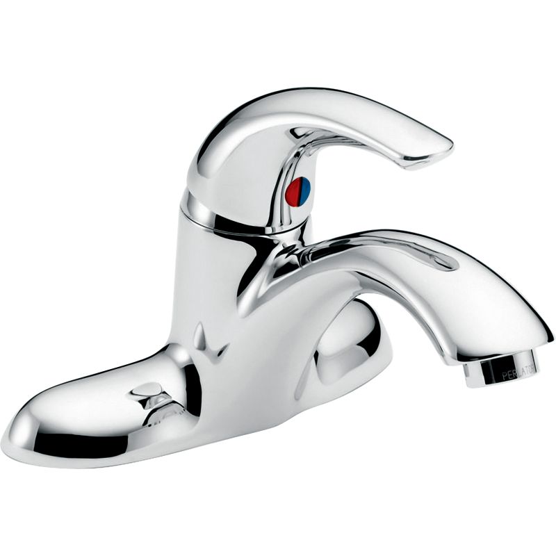 Delta 22c001 Chrome Single Handle 1 5gpm Bathroom Faucet With Wrench Delta 22c001 Chrome Single Handle 1 5gpm Bathroom Faucet With Wrench Flat Aerator And Pop Up Hole Less Assembly From The Commercial Series