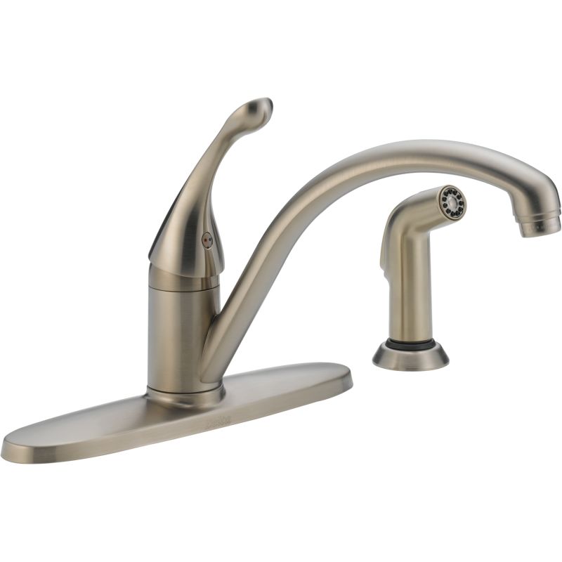 Delta 440 We Dst Chrome Collins Kitchen Faucet With Side Spray