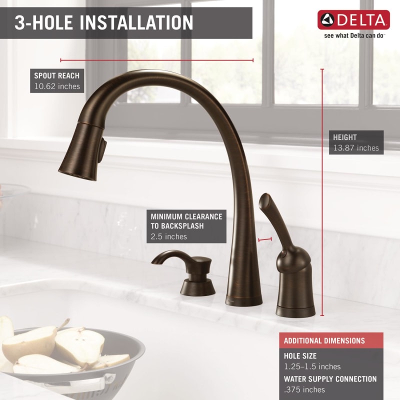 Delta 980t Sssd Dst Brilliance Stainless Pilar Pull Down Kitchen Faucet With On Off Touch Activation Magnetic Docking Spray Head And Soap Lotion Dispenser Includes Lifetime Warranty 5 Year On Electronic Parts Faucet Com