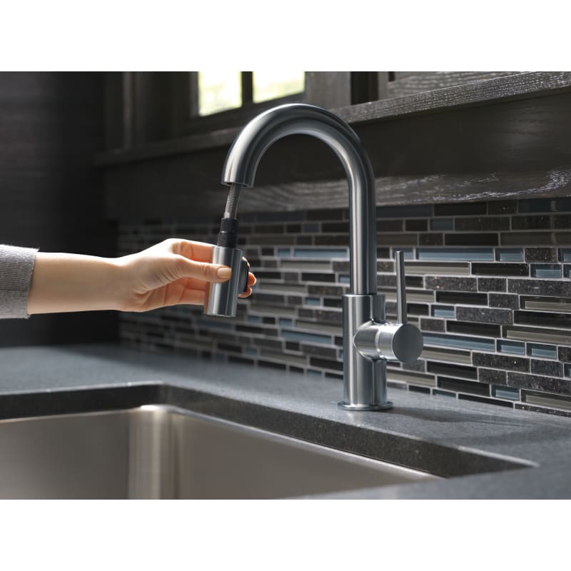 Glass Filler Faucet - Deck Mount Black Water Dispenser For Bars, Cafes, Kitchens (26cm Height)