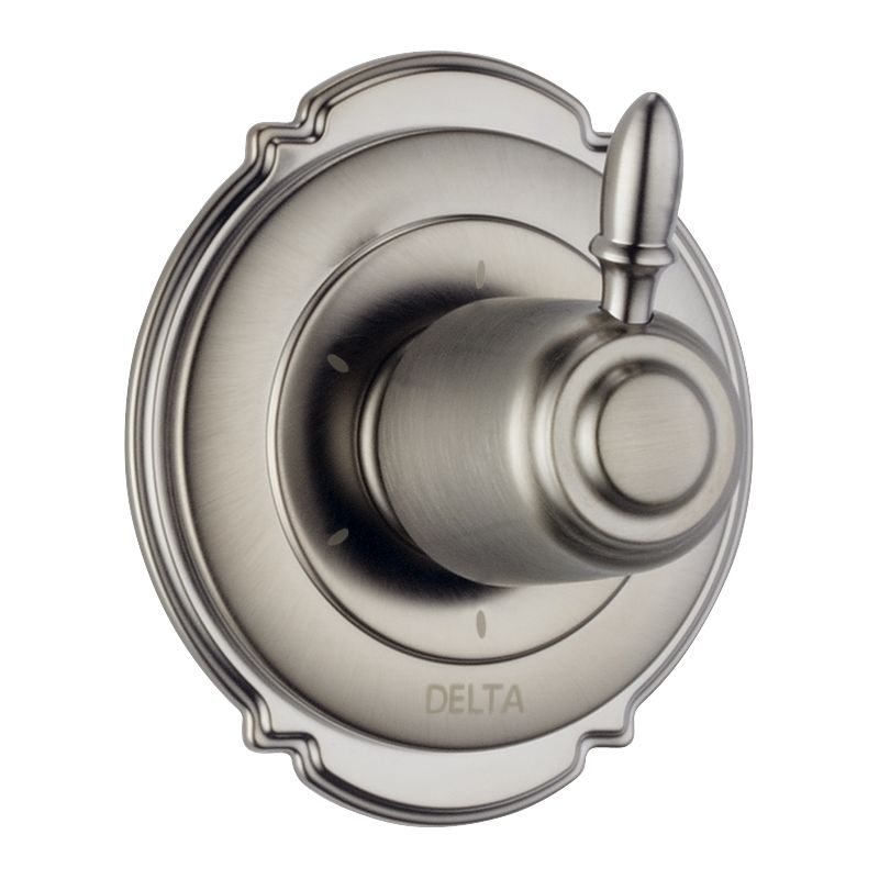 Delta T11955-SS Brilliance Stainless Victorian Six Function Diverter Valve  Trim Less Rough-In Valve Three Independent Positions, Three Shared  Positions