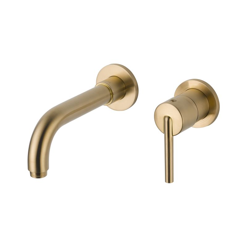 Delta T3559LF-CZWL Champagne Bronze Trinsic 1.2 GPM Wall Mounted Bathroom  Faucet Less Drain Assembly and Rough-In Valve - Faucet.com
