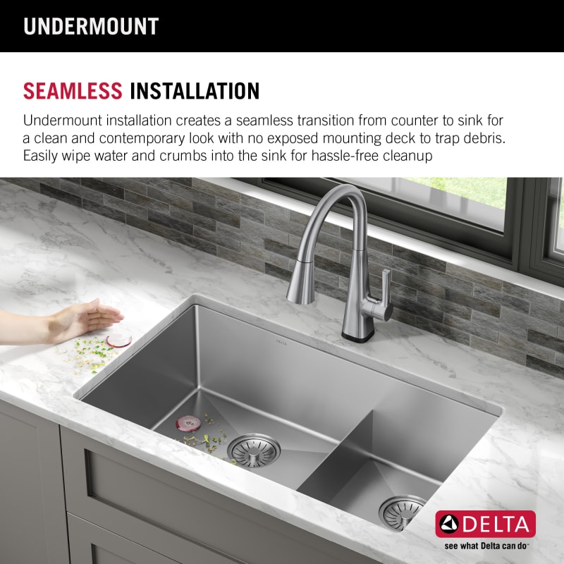 Delta 953034-32D6-SS Stainless Steel Lenta 32” Undermount