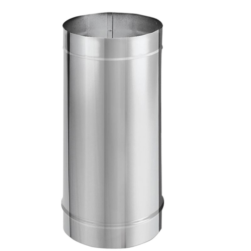 DuraVent 8DBK-12SS Stainless Steel 8 Inner Diameter - DuraBlack Stove Pipe  - Single Wall - 12 Pipe Length - VentingPipe.com