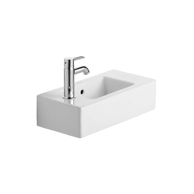 grijnzend hoofd Om toestemming te geven Duravit 0703500009 White / Glazed Underside Vero 20" Ceramic Vanity Top  with 1 Faucet Hole on Left - Faucet.com