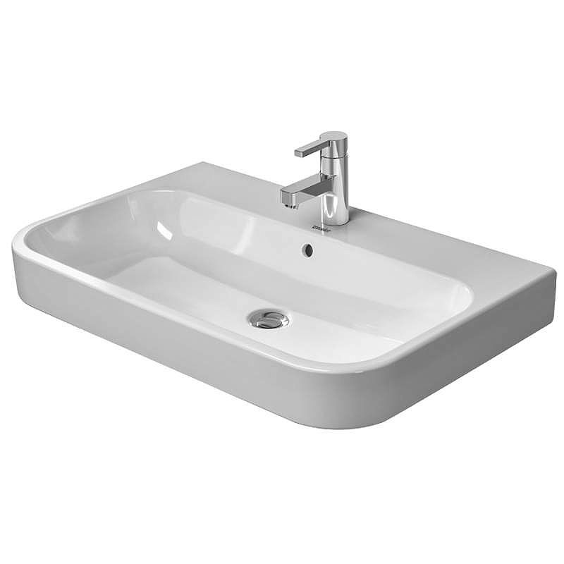 Duravit 23186500001 White Wondergliss Hy D 2 Ceramic 25 5 8 Duravit 23186500001 White Wondergliss Hy D 2 Ceramic 25 5 8 Bathroom Sink For Vanity Wall Mounted Or Console Installations With Single Faucet Hole