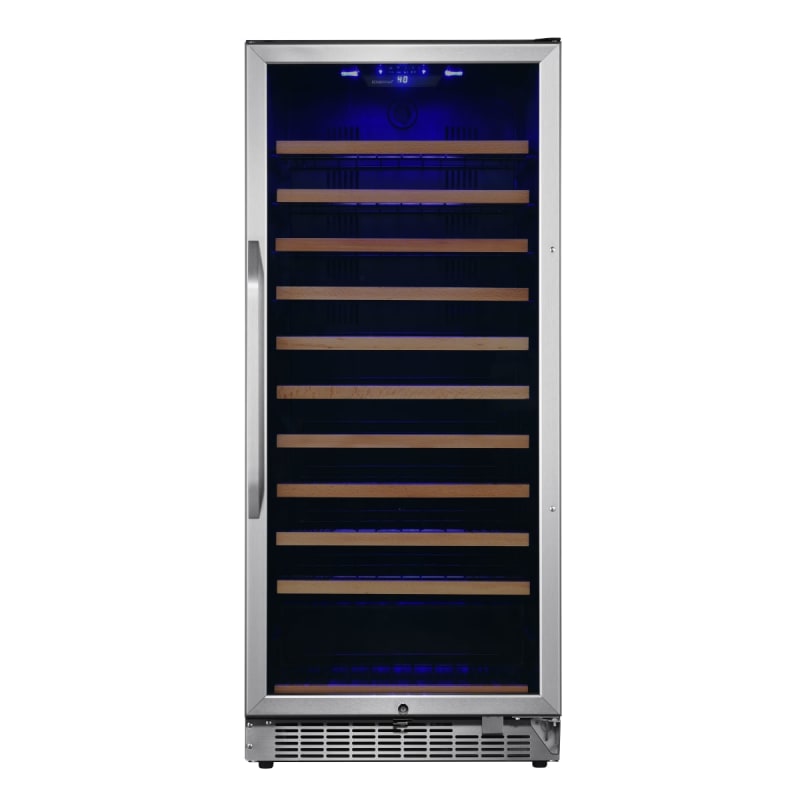 EdgeStar CWR1552DZ 24 Inch Wide 141 Bottle Capacity Free Standing Dual Zone Wine Cooler with Interior Lighting 