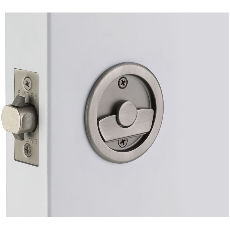 Emtek 2145us15 Satin Nickel Round Tubular 2 1 2 Privacy Pocket