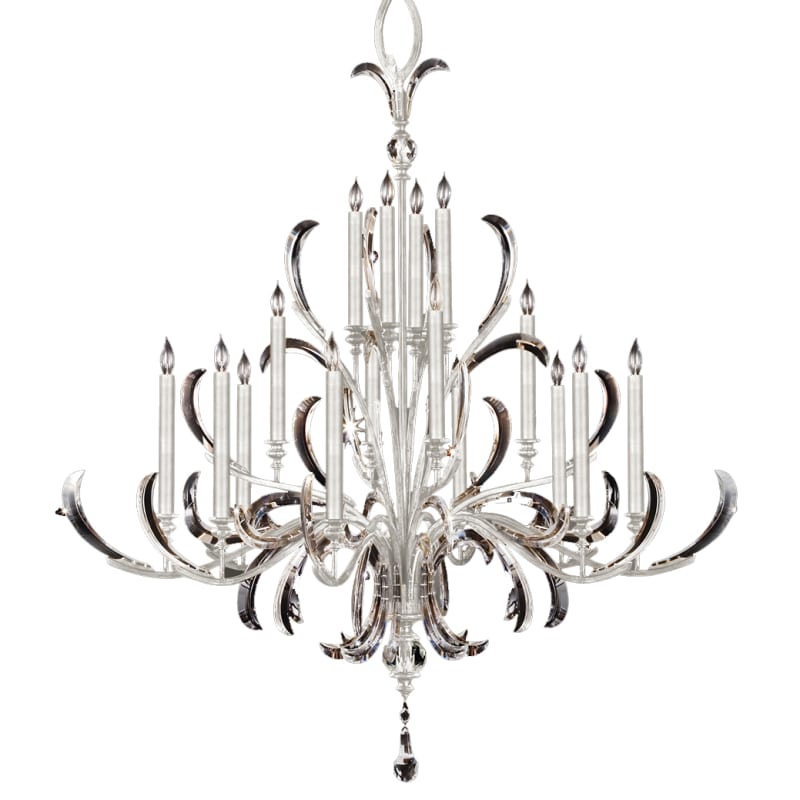 Fine Art Handcrafted Lighting 739640-SF4 Silver Leaf Beveled Arcs 16 Light  58