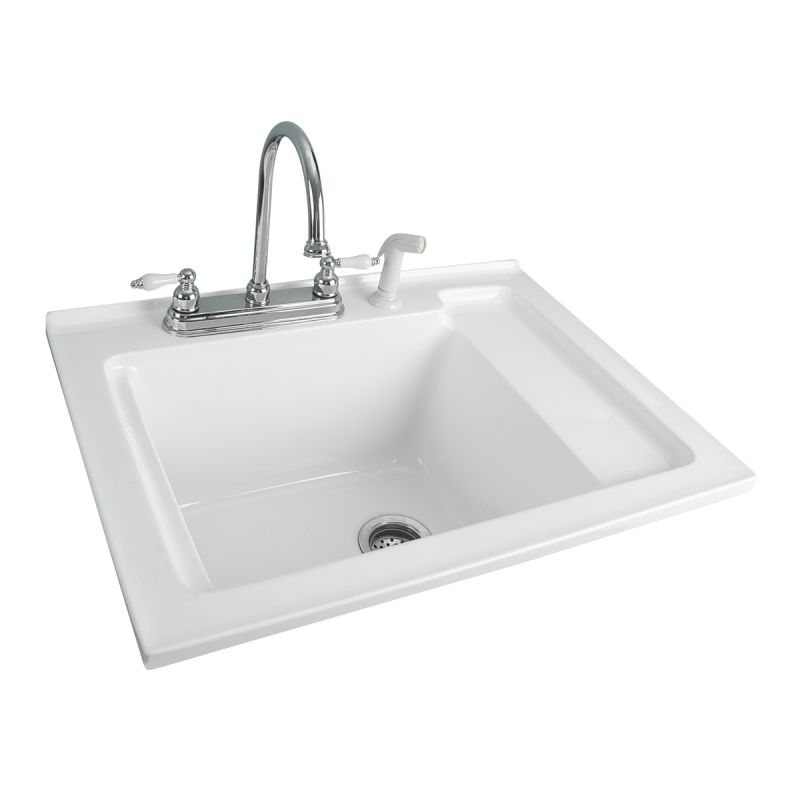 Foremost Ls 3021 W White Berkshire Laundry Sink Acrylic With Shelf Foremost Ls 3021 W White Berkshire Laundry Sink Acrylic With Shelf 30 5 Faucet Com