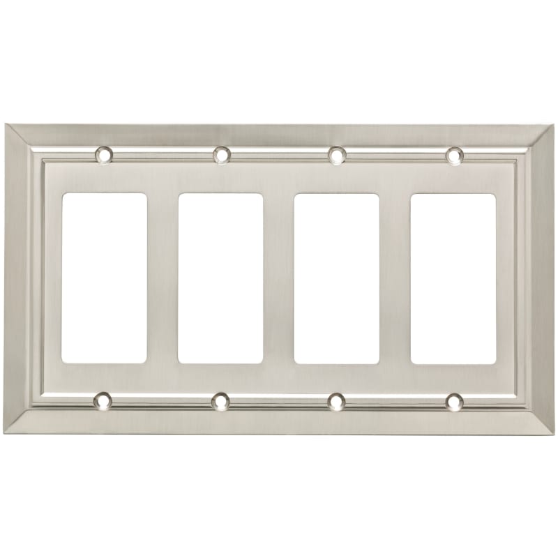 Satin Nickel Franklin Brass W35224-SN-C Classic Architecture Double Decorator Wall Plate/Switch Plate/Cover
