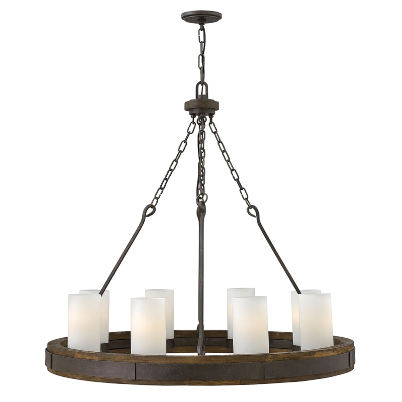 Fredrick Ramond FR48439IRN Rustic Iron 8 Light 1 Tier