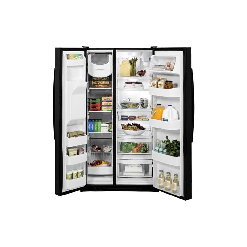 Ge Gss25gmhes Slate 36 Inch 25 4 Cu Ft Side By Side Refrigerator With Arctica Icemaker Ventingdirect Com