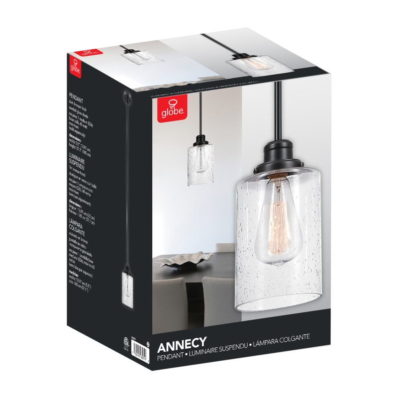 Globe Electric 60391 Dark Bronze Annecy Single Light 6